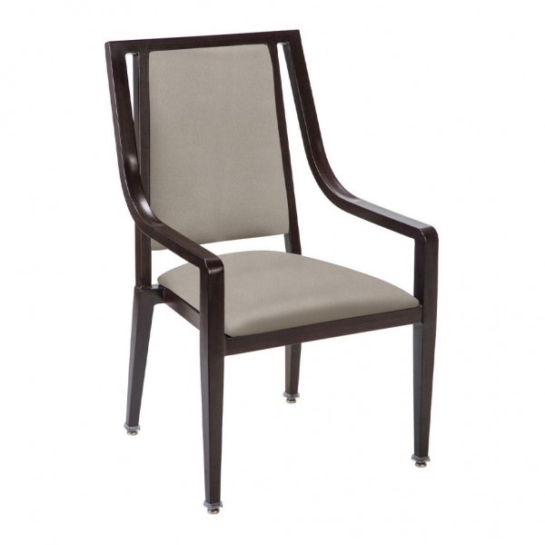 Holsag Guinevere commercial fine dining restaurant assisted living upholstered wood arm chair